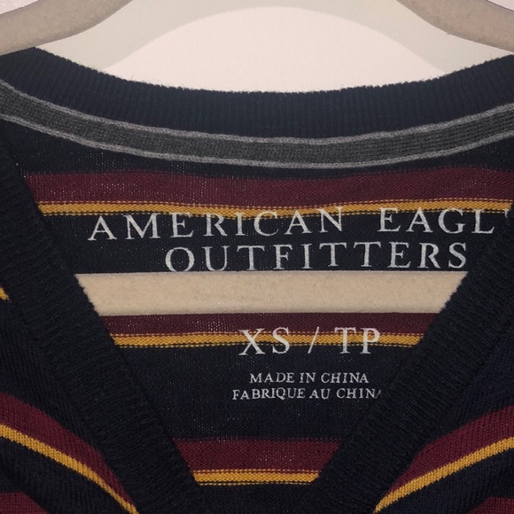 AEO Navy STRIPED SWEATER - Picture 2 of 10